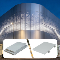 Construction de façade de bâtiment d'hôtel urbain, fabrication directe en usine, panneau en aluminium nid d'abeille revêtu de PVDF résistant aux intempéries pour façade extérieure