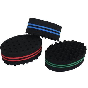 Oval Hair Sponge Brush For Braids And Curls 145x95x55mm <b>Small</b> Wave Twisting Tool Unisex Heatless Curling Set - Product Image 3