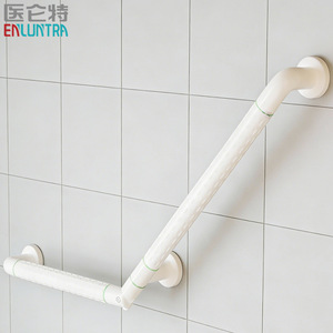 Barre d'appui Medlive en forme de L à 135 degrés, antidérapante, pour salle de bain, douche, en acier inoxydable et ABS - Product Image 1
