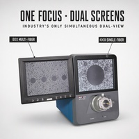 Microscope d'inspection des extrémités de fibres optiques MPO 3/4 cœurs, 400X/200X, deux grossissements, défauts facilement observables, détecteur de table