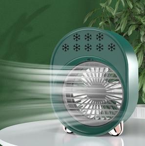 New <b>USB</b> air Cool Fan Portable Desktop Office Mini air Conditioner, Humidifying Small Fan with Colorful Atmosphere Night Light - Product Image 5