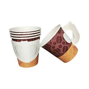 Gobelet en papier jetable avec poignée, parfait pour les boissons chaudes, le thé et le café, gobelets en papier avec poignée, gobelets en papier personnalisés imprimés - Product Image 4