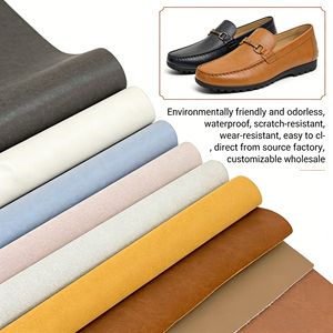 Feuille de PVC/PU, Tissu coloré, Cuir de vache, Matériau souple, Matériau en cuir croûte, Peaux de vache en cuir croûte Nappa - Product Image 4