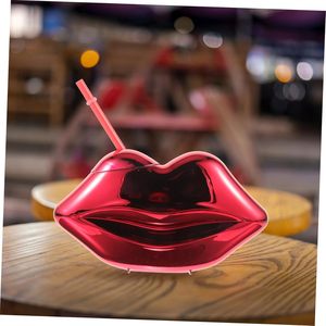 20オンス 光沢カラー プラスチック製唇型ドリンクカップ 在庫あり プラスチックパーティカップ ドリンク用 プラスチックリップタンブラー - Product Image 3