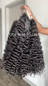 Pronto per la Spedizione: Extension di Capelli Umani Grezzi 100% Non Trattati, da Singolo Donatore, Doppia Trama, Ricci Indiani Grezzi, Fasci di Capelli Ricci Birmani - Product Image 2
