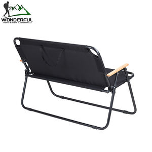 كرسي تخييم مزدوج بتصميم حديث قابل للطي للنزهة الترفيهية مريح عبر الحدود مسند ظهر بسعر الجملة معدن - Product Image 6