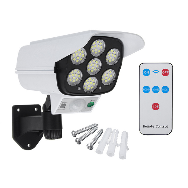 Solar Dummy CCTV Camera Light PIR Motion Sensor Outdoor Wall Lamp for Home Garage Yard Security Decoration
