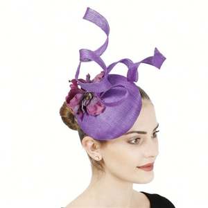 Nouveaux chapeaux de mariée à quatre couches, coiffure vintage britannique, accessoires pour cheveux, épingle à cheveux, fascinateur en plumes pour femmes - Product Image 4