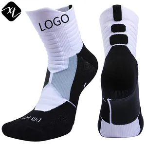 Calcetines deportivos con logotipo personalizado para hombre y mujer, calcetín unisex para correr, baloncesto