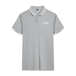 เสื้อโปโล 100% ผ้าฝ้าย เสื้อโปโลชาย ปักโลโก้ตามสั่ง เสื้อยืดเรียบง่าย เสื้อกอล์ฟ เสื้อโปโลปักลาย - Product Image 4