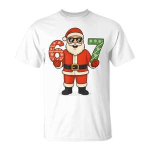 Santa 67 Snowflake Christmas Xmas T-shirt pour garçons - Product Image 1