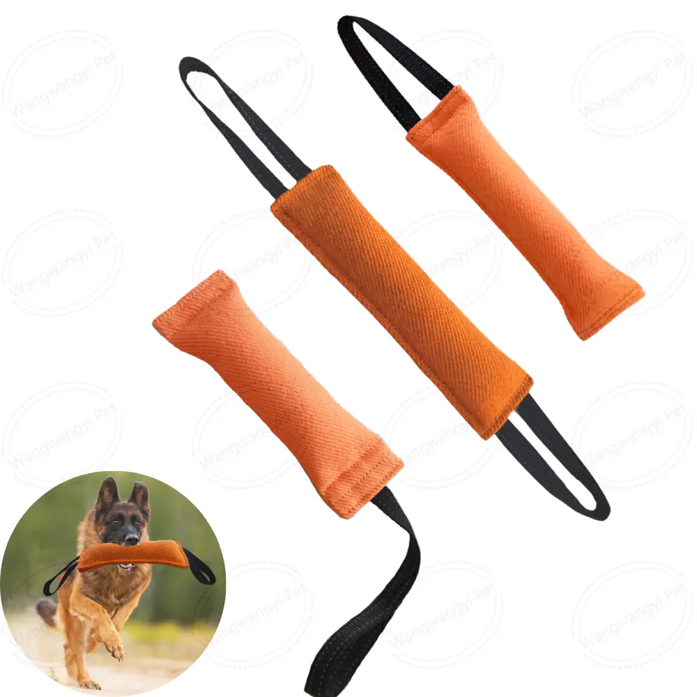 Durable Tear Resistance K9 Dog Tug Toy Tough Jute Bite Pillow for Dogs