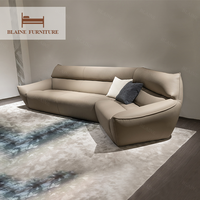 BLAINE Original 1901 Ensemble de canapés sectionnels pour villa, atelier et salon, design extrêmement épuré, en cuir véritable et éponge de haute qualité, Vente chaude