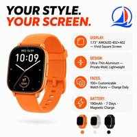 Jam Tangan Pintar AMOLED Persegi 1,73 inci OEM dengan 100+ Tampilan Jam & Panggilan BT, Pelacak Kesehatan Ultra Tipis untuk Grosir