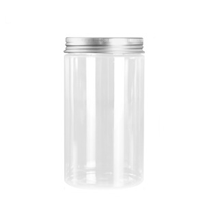 Factory Long Roundcandy Plastic Jars With Caps Cookies Nuts Powder Cake Honey Chocolate Candy Pet Plastic Jar For Food Packaging