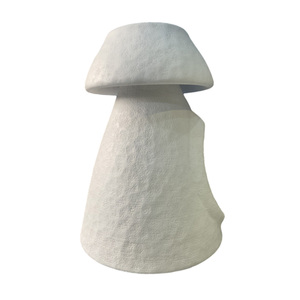 Textured White Mushroom Sculpture Cat Cave Modern Enclosed Cat <b>Bed</b> Soft Mat Living Room Decor Pet <b>House</b> - Product Image 4