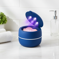 Nettoyeur ultrasonique chauffant électrique UV 45kHz en acier inoxydable alimenté par USB pour prothèses dentaires, appareils dentaires, bijoux, têtes de brosse à dents, aligneurs