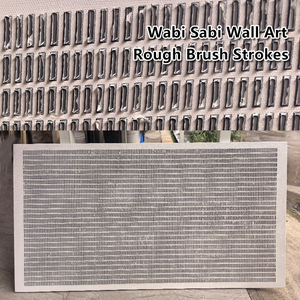 Tường Treo Trang Trí Nội Thất Handmade Trái Đất Tone Trừu Tượng Canvas Tối Giản Wabi Sabi Thạch Cao Sơn 3D Nghệ Thuật Làm Việc - Product Image 3