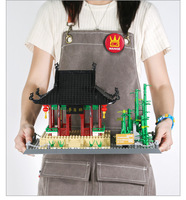 Set de Bloques de Construcción de Arquitectura 3D Estilo Oriental, Juguete Creativo de Construcción MOC para Adultos y Niños, Regalo STEM