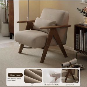 <span class=keywords><strong>Fauteuil</strong></span> d'appoint <span class=keywords><strong>vintage</strong></span> en bois massif de style mid-century, rembourré, pour salon, balcon ou bureau de lecture - Product Image 5