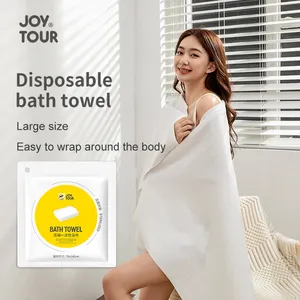 JOY TOUR Venta Directa Toallas naturales baño 100otton desechable Hotel Travel Toalla de baño desechable