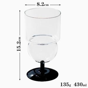 <span class=keywords><strong>Verre</strong></span> à <span class=keywords><strong>vin</strong></span> de luxe <span class=keywords><strong>noir</strong></span> personnalisé à pieds hauts résistant à la chaleur - Product Image 5