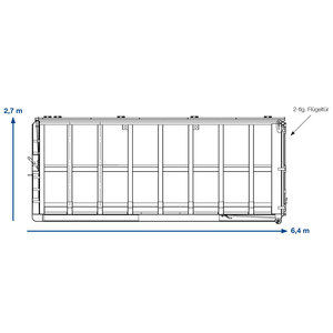 ABROLLCONTAINER LEGNO MISTO – 31 m³ Coperchio sinistro - Product Image 1
