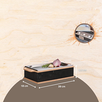 Plateau chauffant en bois BBQ exquis Plateau Charcuterie Plaque chauffante Griller pour camping Chauffe-viande et gril Blocs à découper