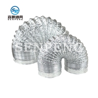 Tuyau d'aération flexible en aluminium pour HVAC, tuyau d'évacuation d'air industriel