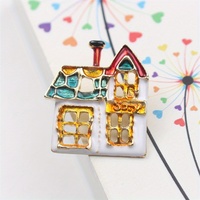Broche Maison Vintage Élégante à Design Découpé Simple, Accessoire de Luxe Personnalisé, Cadeau pour Femme