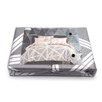 Ensemble de housses de couette personnalisées de haute qualité, emballage en sac PVC transparent avec boutons pression, sacs en plastique pour draps