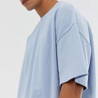 T-shirt oversize pour homme style hip-hop, jersey respirant, épaules tombantes, manches courtes, design uni avec logo, grandes tailles