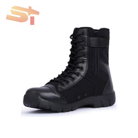 SIKE Bottes Zippées de Sécurité Tactiques en Cuir pour Hommes