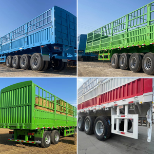 <span class=keywords><strong>Semi</strong></span>-<span class=keywords><strong>remorque</strong></span> de <span class=keywords><strong>camion</strong></span> à 2-4 essieux <span class=keywords><strong>avec</strong></span> clôture en acier, parois latérales et conception ouverte, pneus 12R22.5, haute qualité - Product Image 4