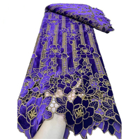 Nouveaux designs 2024 – Sacs en dentelle vintage brodés de paillettes GUIPURE en velours soluble dans l'eau 100 % polyester de haute qualité, style africain