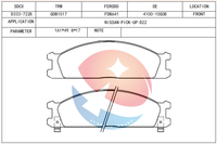 Pastillas de Freno Delanteras de Disco Cerámico para Auto, Marca 41060-05N90 D333, Nuevas, Repuestos Chinos de Alta Eficiencia y Larga Duración para D22