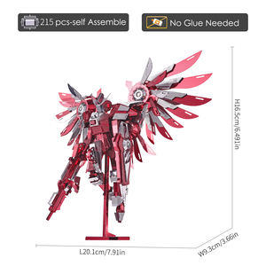 <span class=keywords><strong>PIECECOOL</strong></span> THUNDERING WING HP069-RS 3D ชุดประกอบโลหะแบบจำลองจิ๊กซอว์ของขวัญสร้างสรรค์ของเล่น DIY - Product Image 2