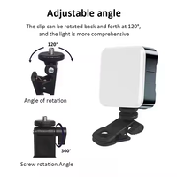 Lumière Selfie Portable à Angle Réglable pour Vlogging, Vidéos TikTok et Photos, Lampe Clip-on d'Extérieur pour Téléphone et Appareil Photo