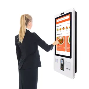 KFC Mcdonalds 21.5/32/43 dokunmatik ekran fast food self servis sipariş makinesi yazılım sipariş Inc. US ile kendini ödeme kiosk