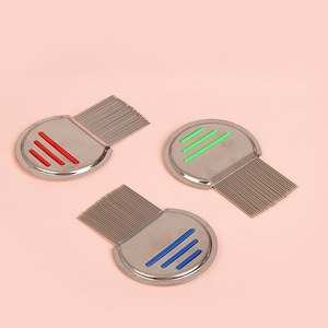 Peigne professionnel en acier inoxydable pour animaux de compagnie, élimine efficacement les <span class=keywords><strong>poux</strong></span> et les lentes, brosse à poils pour toilettage canin - Product Image 3