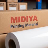 Rollos de Vinilo de PVC Autoadhesivos Blancos Brillantes Resistentes al Agua y Ecológicos de Alta Adhesión MIDIYA para Uso Publicitario
