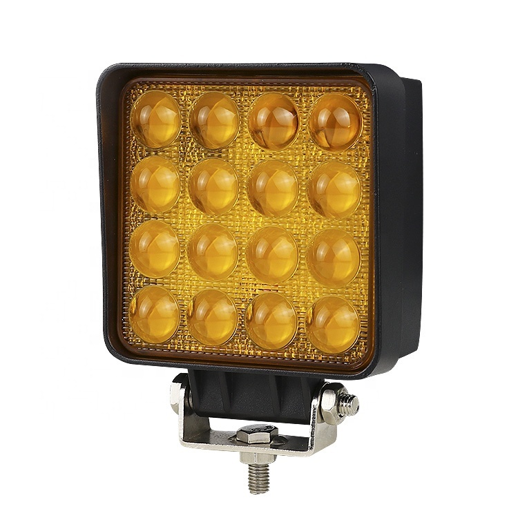 4 Inch Amber Yellow Truck Off Road 16 Leds 48W LED Work Light Fog Light