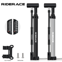 Pompe à vélo RIDERACE Mini 120 PSI, gonfleur d'air portable avec manomètre, valve AV FV Schrader Presta, accessoires de cyclisme