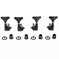 Accordeurs de guitare basse scellés 4R noirs Tuning Pegs Keys Mécaniques pour guitare basse à 4 cordes