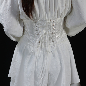 Corsets for <b>Women</b> Wide <b>Belt</b> Gothic Slimming Sheath Flat Belly <b>White</b> Corset Elastic High Waist Faux Leather Black <b>Belts</b> Corset - Product Image 4