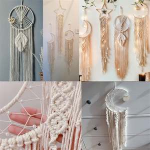 Libro de decoración, objeto decorativo para sala de estar, decoraciones para el hogar de <span class=keywords><strong>Bali</strong></span>, cesta de pared africana de Kenia, estante de macramé, productos bohemios de 2 niveles - Product Image 6