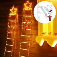 Weihnachtsdekoration LED-Leiterlichter mit Weihnachtsmann-Design, wasserdicht für Garten und Haus, Weihnachtsbaum