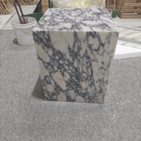 Table d'appoint en marbre Calacatta Viola, style moderne et luxueux, pour salon, chambre à coucher, canapé