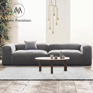 イタリア製家具 コーデュロイ生地 セクショナルリビングルーム 3人掛けソファ モダン北欧ミニマリスト ビーンバッグ 室内オフィスソファセット - Product Image 4