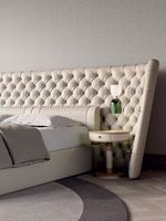 Meubles de chambre à coucher modernes de haute qualité, lit double de luxe léger, design en cuir véritable, lit double king size